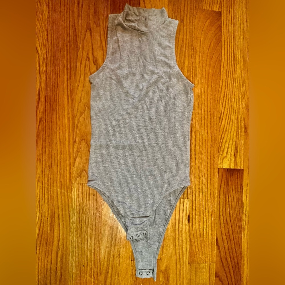 Rib Funnel Neck Bodysuit